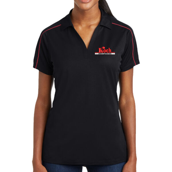Sport Tek - Ladies Micropique Sport Wick Piped Polo - Embroidered Logo Thumbnail