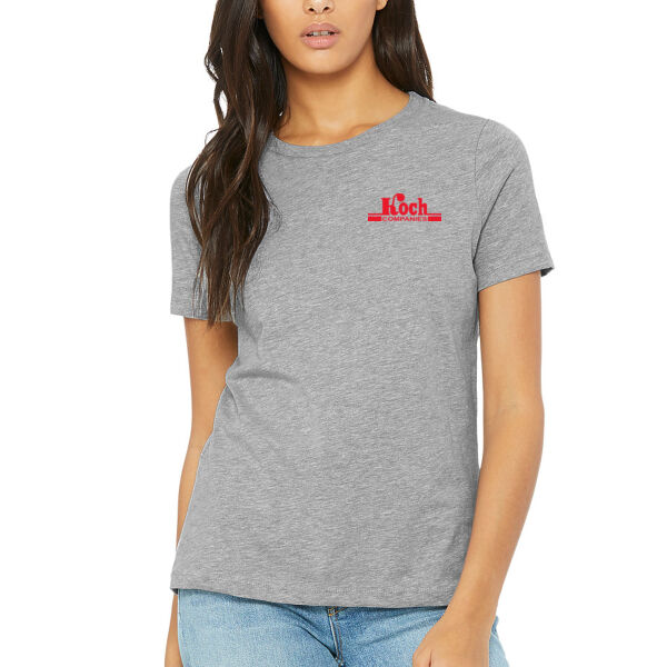 BELLA + CANVAS - Women’s Relaxed Fit Heather Tee - Printed Logo Thumbnail