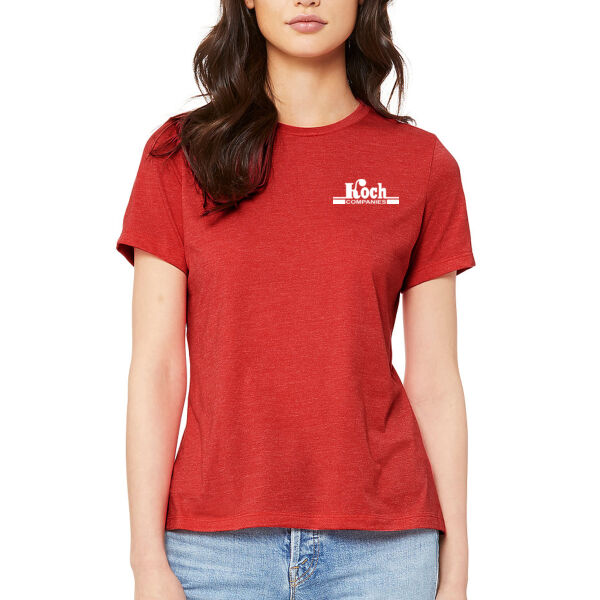 BELLA + CANVAS - Women’s Relaxed Fit Heather Tee - Printed Logo Thumbnail