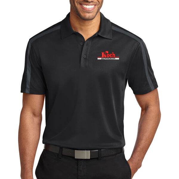 Port Authority® Silk Touch™ Performance Colorblock Stripe Polo - Embroidered Logo Thumbnail