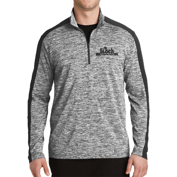 Sport-Tek® PosiCharge® Electric Heather Colorblock 1/4-Zip Pullover - Embroidered Logo Thumbnail