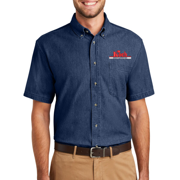 Port & Company® - Short Sleeve Value Denim Shirt - Embroidered Logo Thumbnail