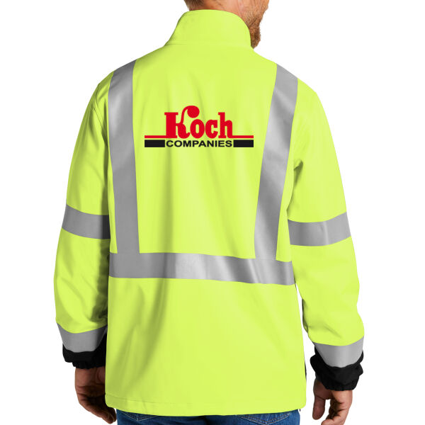 CornerStone® ANSI 107 Class 3 Soft Shell Jacket - Printed Logo Thumbnail