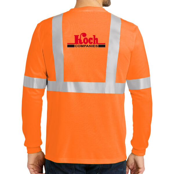 CornerStone® ANSI 107 Class 2 Long Sleeve Safety T-Shirt - Printed Logo Thumbnail