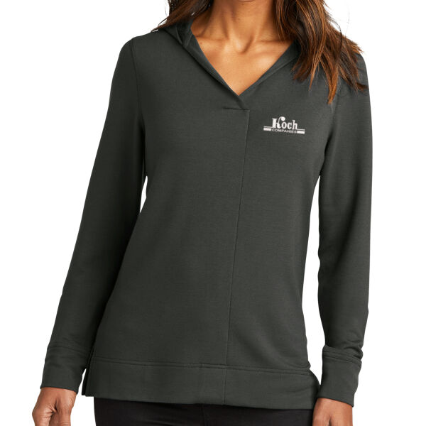 Port Authority® Ladies Microterry Pullover Hoodie - Embroidered Logo Thumbnail