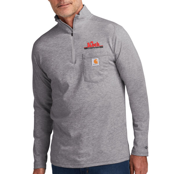 Carhartt Force® 1/4-Zip Long Sleeve T-Shirt - Embroidered Logo Thumbnail