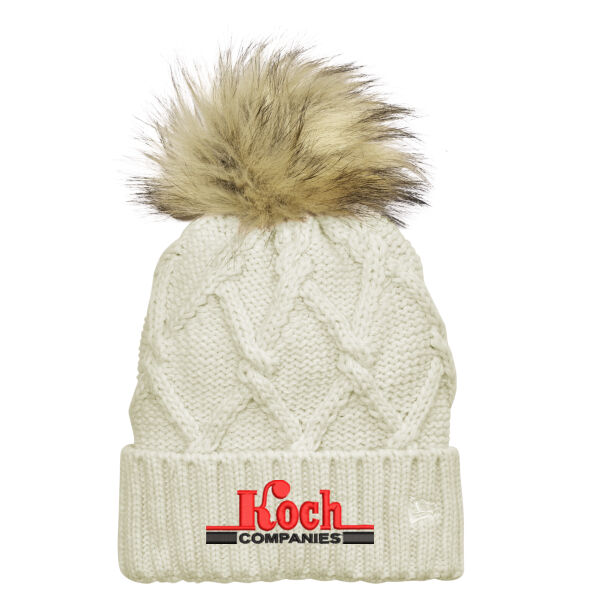 New Era ® Faux Fur Pom Beanie - Embroidered Logo Thumbnail