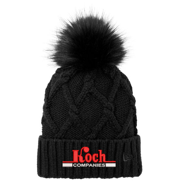 New Era ® Faux Fur Pom Beanie - Embroidered Logo Thumbnail
