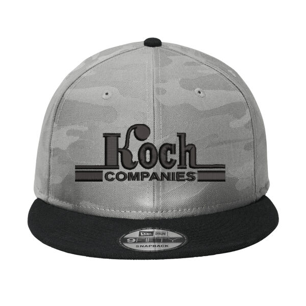 New Era ® Camo Flat Bill Snapback Cap - Embroidered Logo Thumbnail