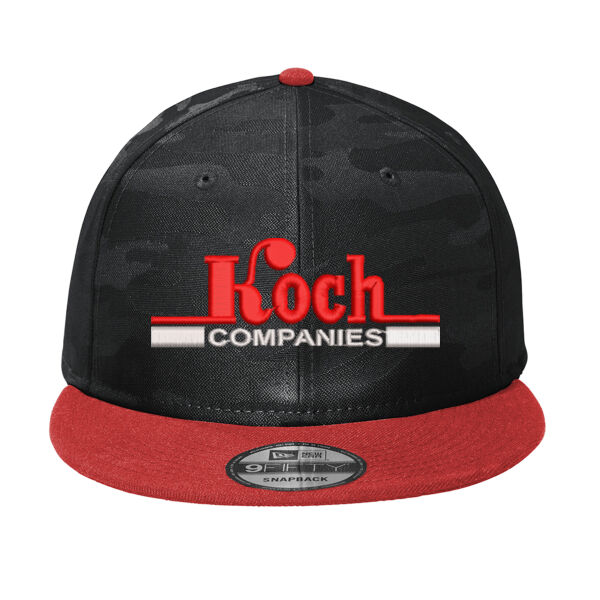 New Era ® Camo Flat Bill Snapback Cap - Embroidered Logo Thumbnail