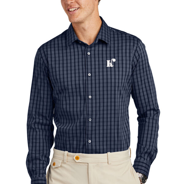 Brooks Brothers® Tech Stretch Patterned Shirt - Embroidered Logo Thumbnail