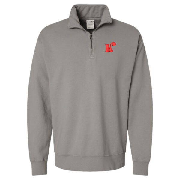 ComfortWash by Hanes - Garment-Dyed Quarter-Zip Sweatshirt - Embroidered Logos Thumbnail