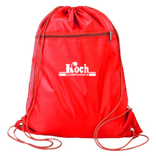 Q-Tees - Polyester Cinchpack - Printed Logo Thumbnail