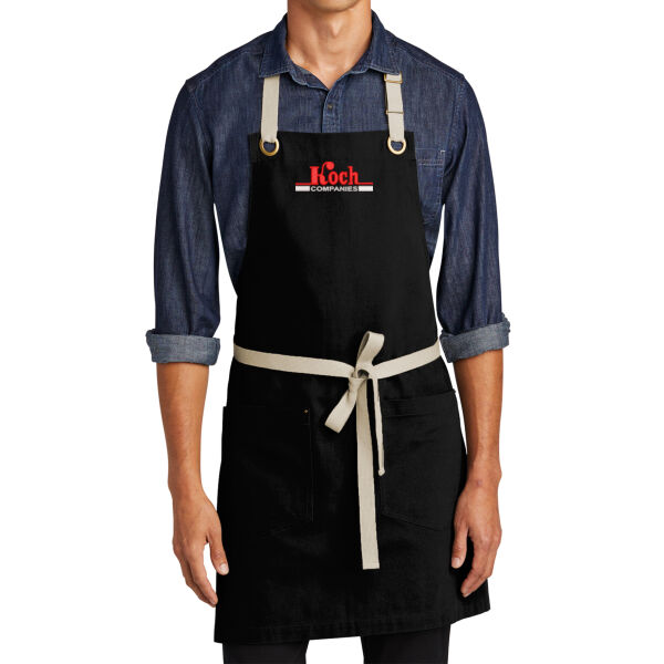 Port Authority® Canvas Full-Length Two-Pocket Apron - Embroidered Logo Thumbnail