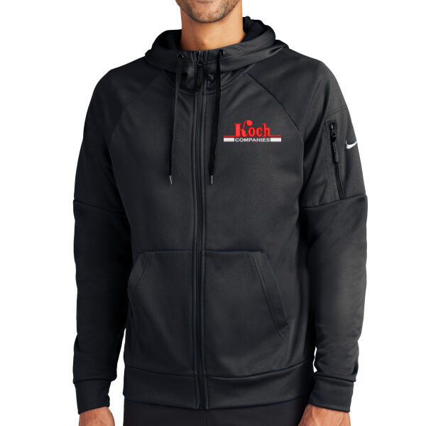 Nike Therma-FIT Pocket Full-Zip Fleece Hoodie - Embroidered Logo Thumbnail