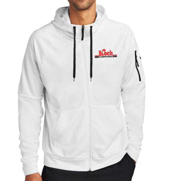 Nike Therma-FIT Pocket Full-Zip Fleece Hoodie - Embroidered Logo Thumbnail