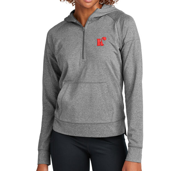 Sport-Tek® Ladies Sport-Wick® Stretch 1/2-Zip Hoodie - Embroidered Logos Thumbnail