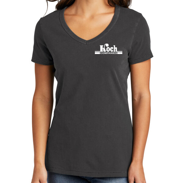 Port & Company® Ladies Beach Wash® Garment-Dyed V-Neck Tee - Printed Logo Thumbnail