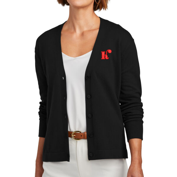 Brooks Brothers® Women’s Cotton Stretch Cardigan Sweater - Embroidered Logos Thumbnail
