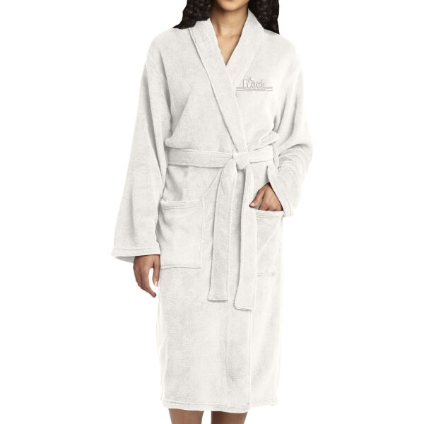 Port Authority® Plush Unisex Microfleece Shawl Collar Robe - Embroidered Logo Thumbnail