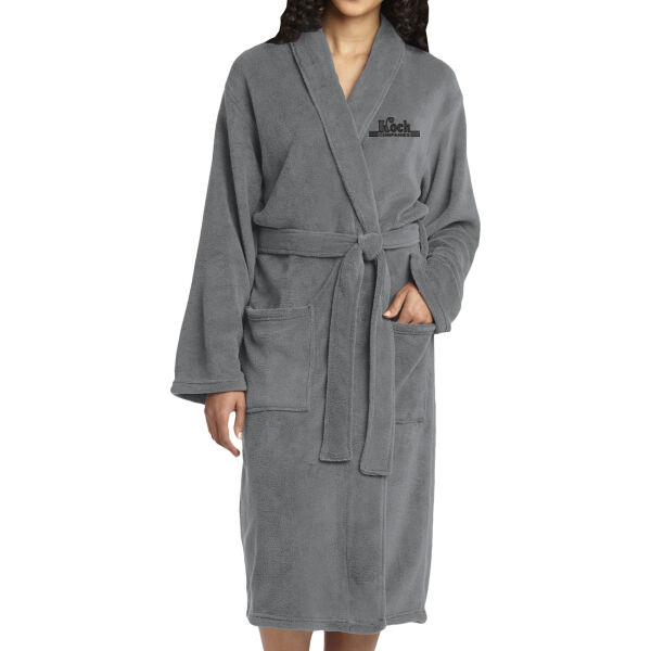 Port Authority® Plush Unisex Microfleece Shawl Collar Robe - Embroidered Logo Thumbnail