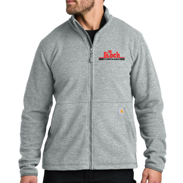 Carhartt® Textured Full-Zip Fleece Jacket - Embroidered Logo Thumbnail