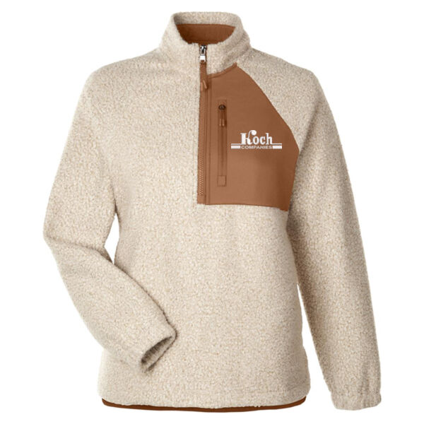 North End - Women's Aura Sweater Fleece Quarter-Zip Pullover - Embroidered Logo Thumbnail