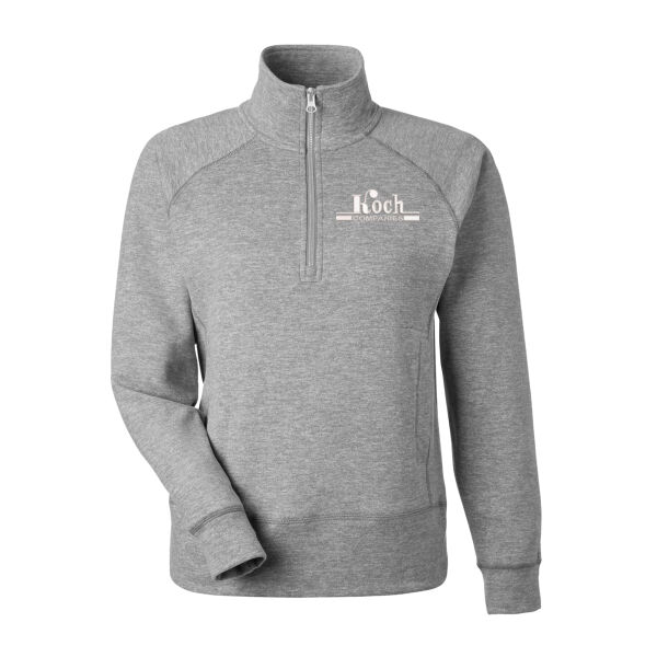 J. America - Women's Electric Fleece Quarter-Zip Sweatshirt - Embroidered Logo Thumbnail