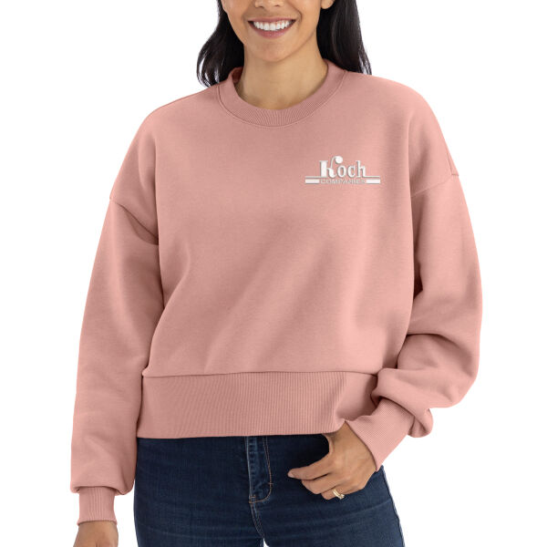 Next Level Apparel® Women’s Heavyweight Sweatshirt - Embroidered Logo Thumbnail