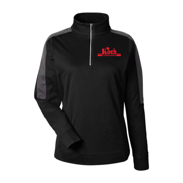 CORE365 - Women's Market Snag Protect Mesh Colorblock Quarter-Zip Pullover - Printed Logo Thumbnail