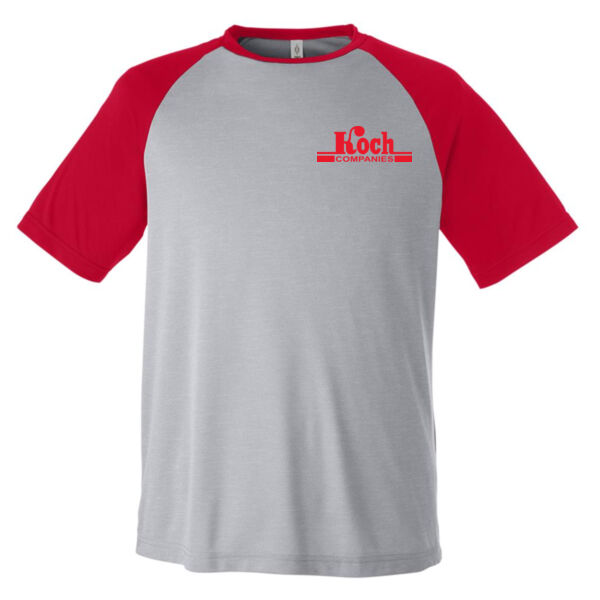 Team 365 - Unisex Zone Colorblock Raglan T-Shirt - Printed Logo Thumbnail