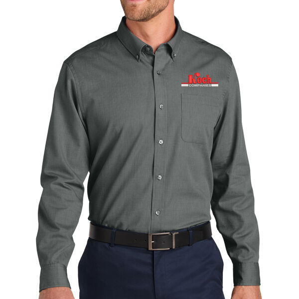 Port Authority® Long Sleeve Nailhead Easy Care Shirt - Embroidered Logo Thumbnail
