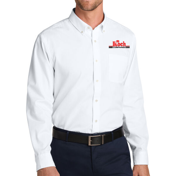 Port Authority® Long Sleeve Nailhead Easy Care Shirt - Embroidered Logo Thumbnail