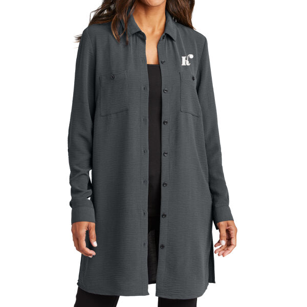 Port Authority® Ladies Textured Crepe Long Tunic - Embroidered Logos - Koch Logistics Exclusive Thumbnail