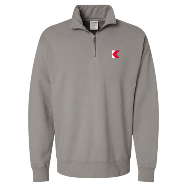 ComfortWash by Hanes - Garment-Dyed Quarter-Zip Sweatshirt - Embroidered Logos - Koch Logistics Exclusive Thumbnail