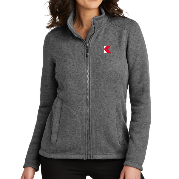 Port Authority® Ladies Arc Sweater Fleece Jacket - Embroidered Logos - Koch Logistics Exclusive Thumbnail