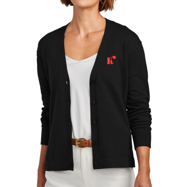 Brooks Brothers® Women’s Cotton Stretch Cardigan Sweater - Embroidered Logos - Koch Companies Exclusive Thumbnail