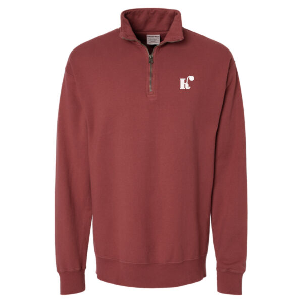 ComfortWash by Hanes - Garment-Dyed Quarter-Zip Sweatshirt - Embroidered Logos - Koch Companies Exclusive Thumbnail