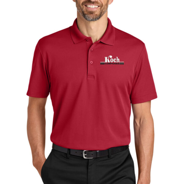 Port Authority® Plaited Pique Polo - Embroidered Logo Thumbnail