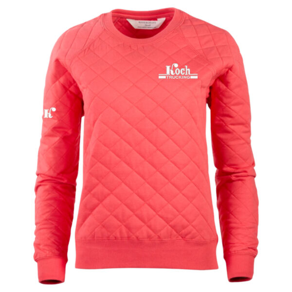 **CLOSEOUT ITEM** Women's Quilted Crewneck Pullover - Embroidered Logos Thumbnail