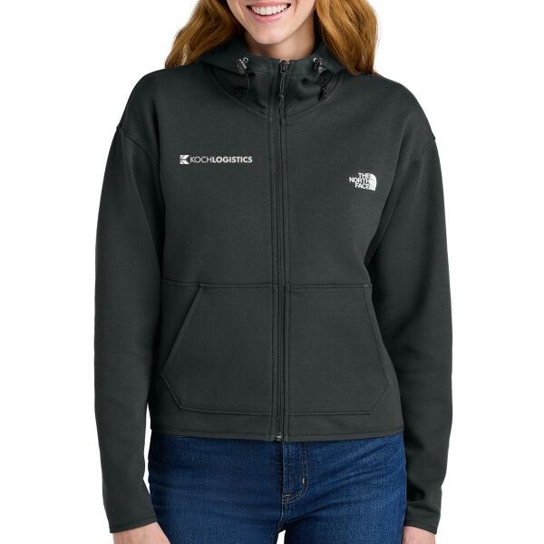 **CLOSEOUT ITEM** Ladies Double Knit Full Zip Hoodie - Embroidered Logo Thumbnail