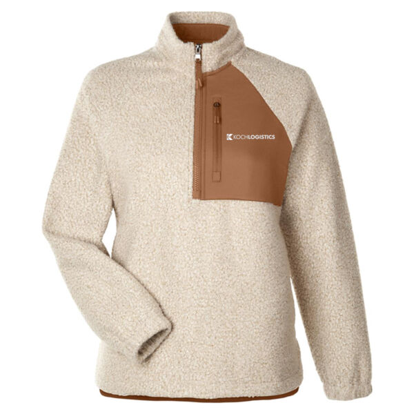 **CLOSEOUT ITEM** Women's Aura Sweater Fleece Quarter-Zip Pullover - Embroidered Logo Thumbnail