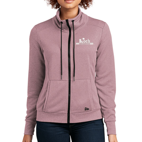 **CLOSEOUT ITEM** Ladies Performance Terry Full Zip Cowl - Embroidered Logo Thumbnail