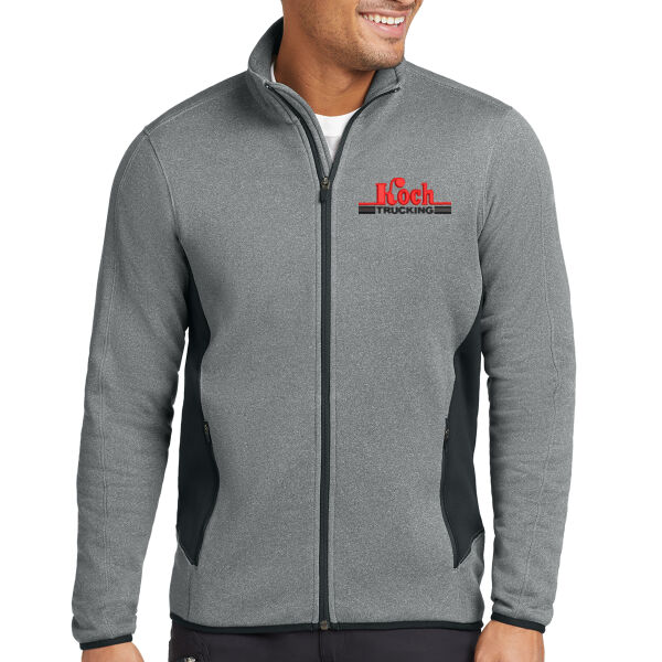 **CLOSEOUT ITEM** Eddie Bauer® Full-Zip Heather Stretch Fleece Jacket - Embroidered Logo Thumbnail
