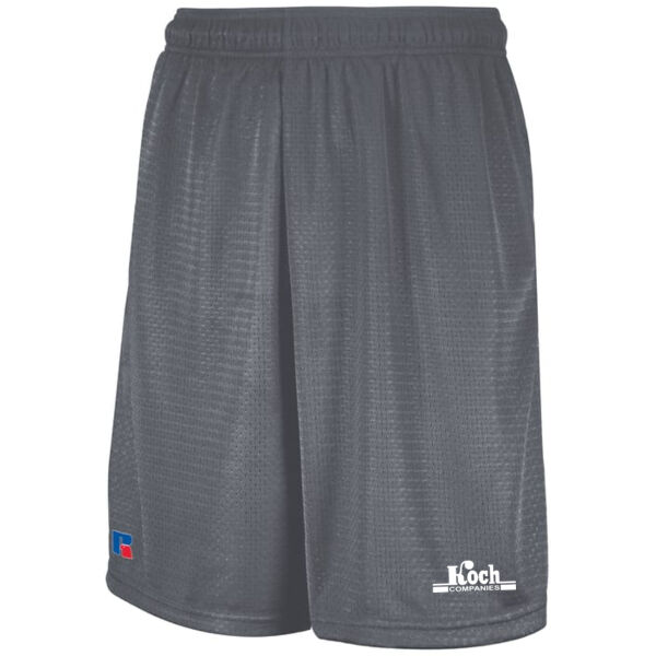 **CLOSEOUT ITEM** Mesh Shorts With Pockets - Printed Logo Thumbnail